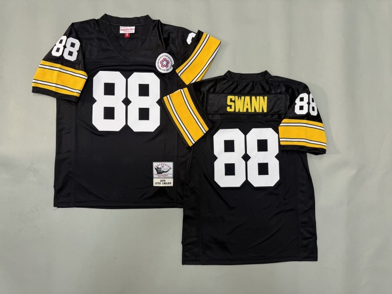 Men 2025 Pittsburgh Steelers #88 Swann black Throwback Limited NFL Jersey style 002->pittsburgh steelers->NFL Jersey